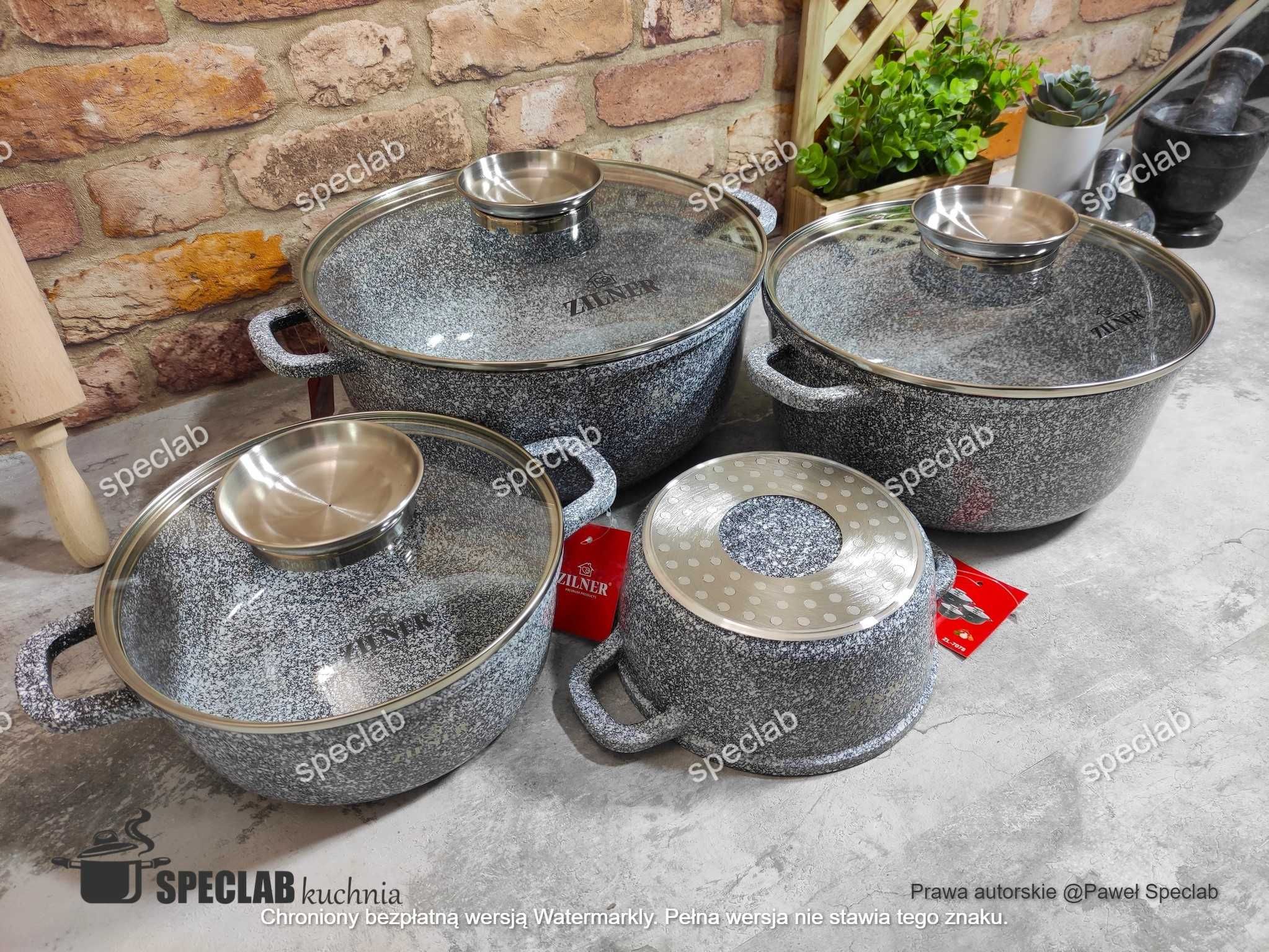 Zestaw garnków ZILNER ZL-7078. Gaz, indukcja, halogen, piekarnik