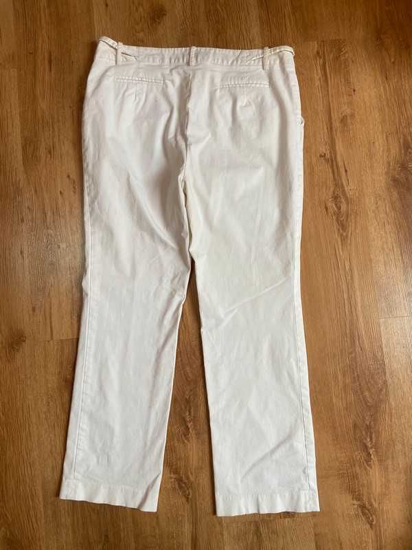 44 46 biale spodnie lato bawelna monnari plus size +size xxxl white