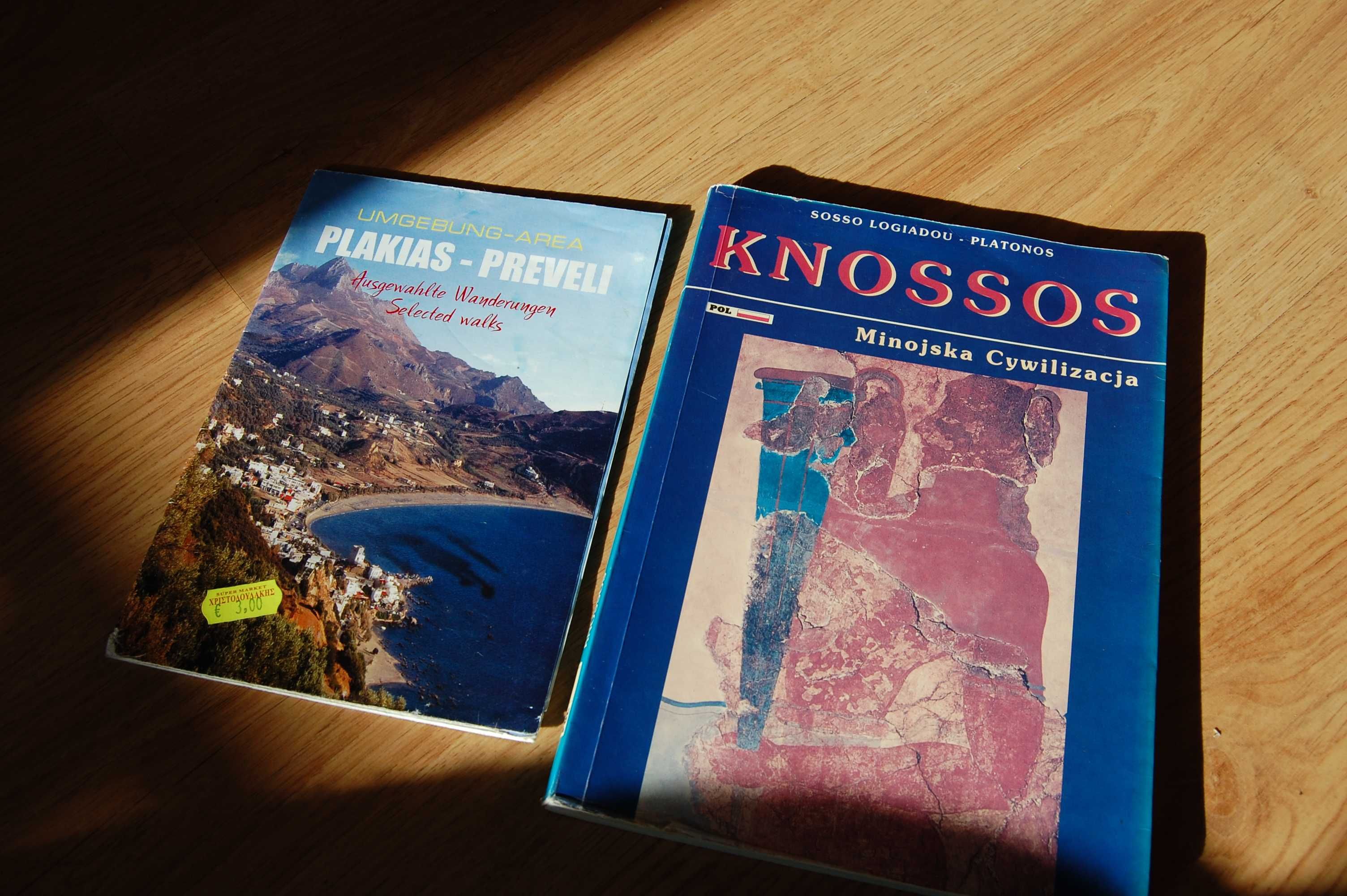 Knossos.Minojska Cywilizacja+ mapa południe Krety.Plakias