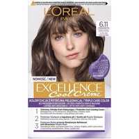 Koloryzacja L'Oreal Paris Excellence 6.11 Ultrapopielaty Ciemny Blond