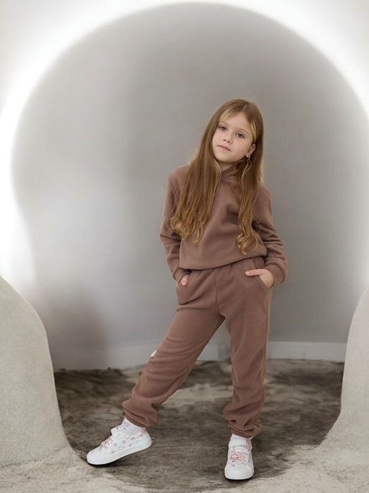 Дитячий флісовий костюм для дівчинки р.116-146