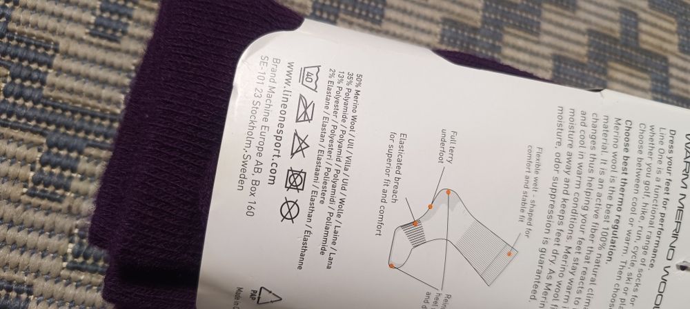 Skarpety skarpetki wełna trekkingowe narciarskie Line One nowe 35-38