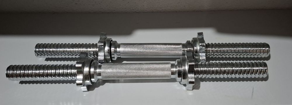 Duas Barras rosca Halteres 45cm 28mm 2,300kg cada