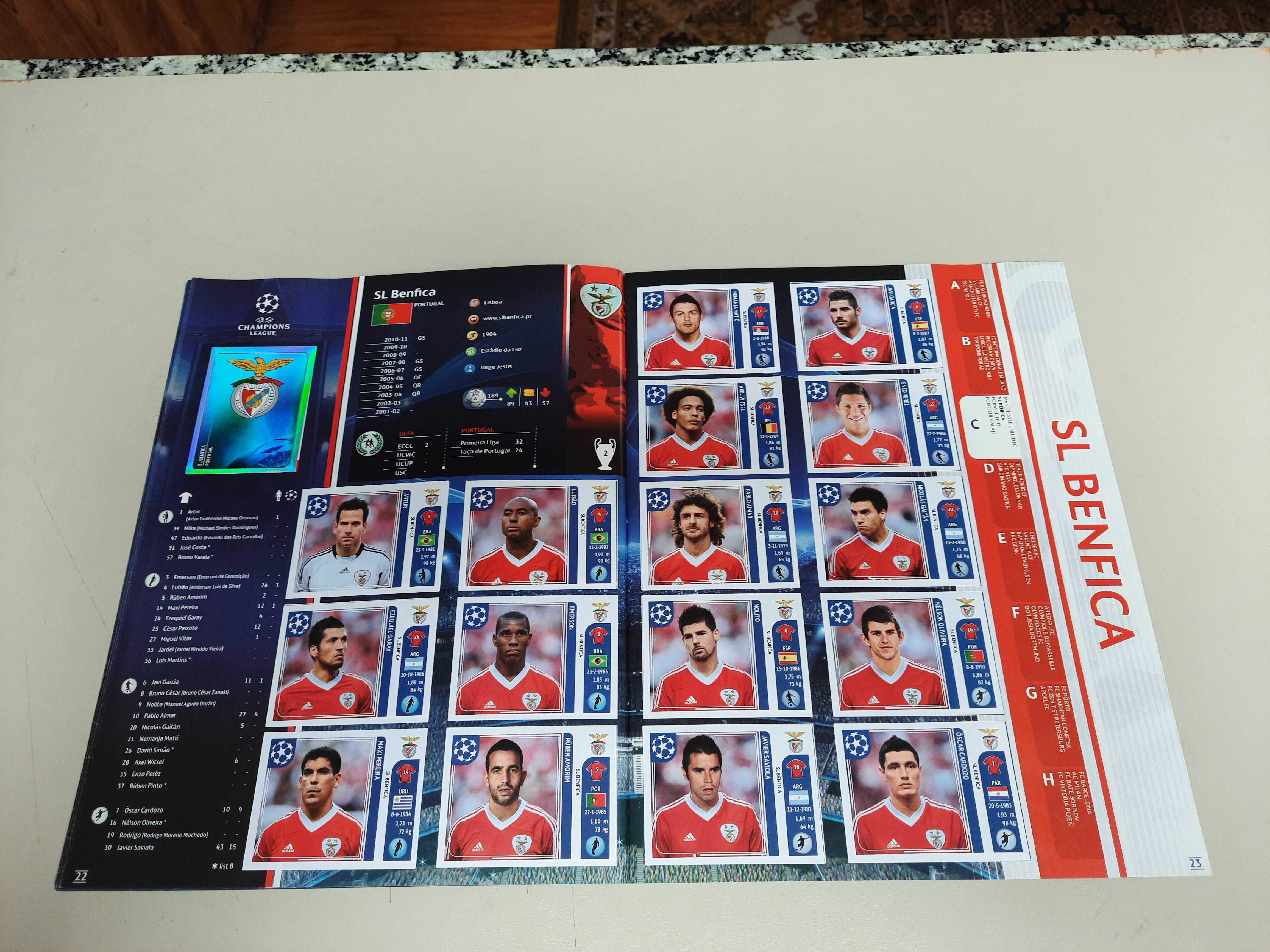 Caderneta de Futebol Champions League 2011/2012 Completa como NOVA