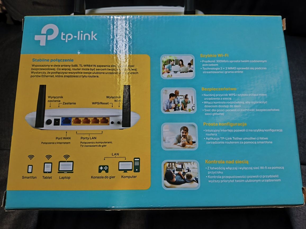 Router bezprzewodowy TP-Link TL-WR841N 300Mb/s standard N ruter