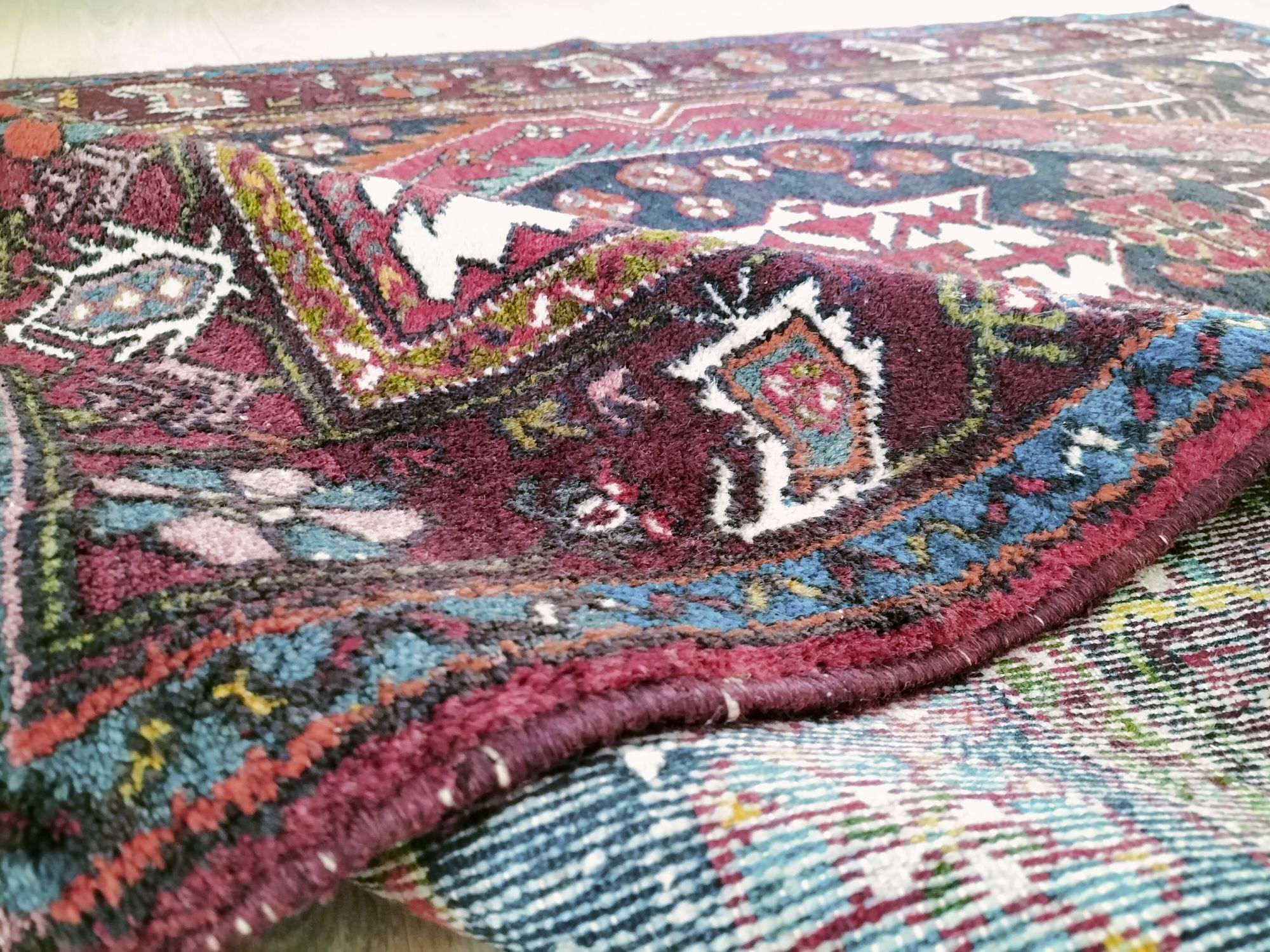 Irański ręcznie tkany wełniany dywan Hamadan 130x195cm  nr 1193