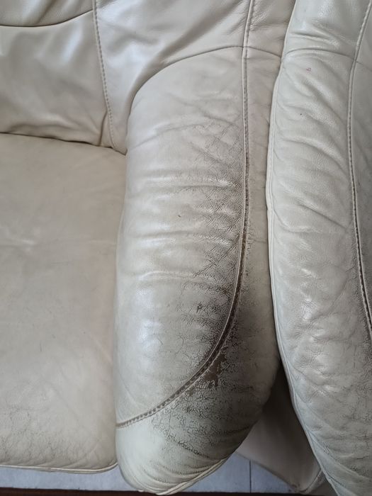 Sofa kanapa rozkładana +fotel skórzany