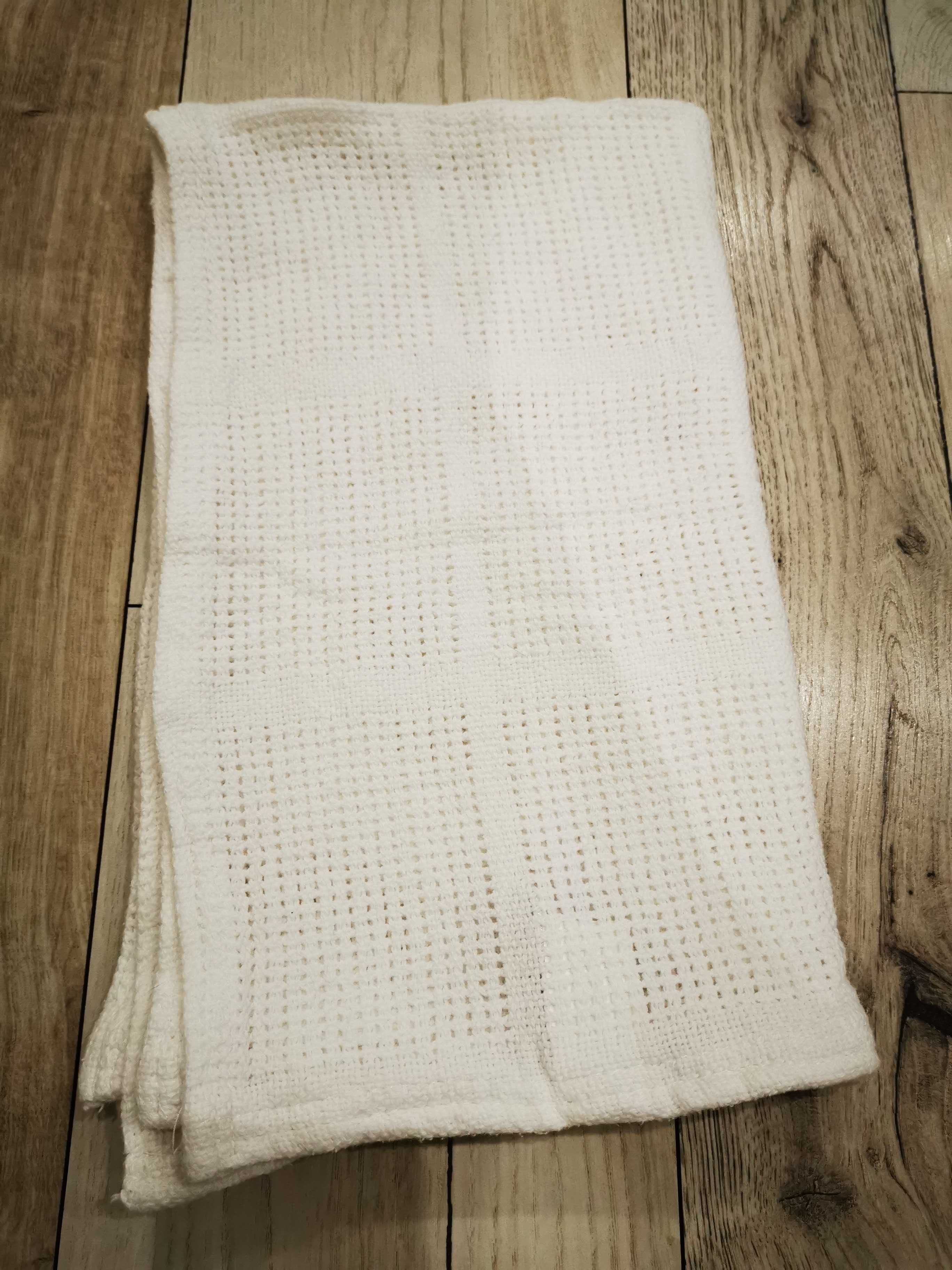 Лёгкое белое хлопковое одеяло/покрывало в кроватку/коляску,  75*90 см