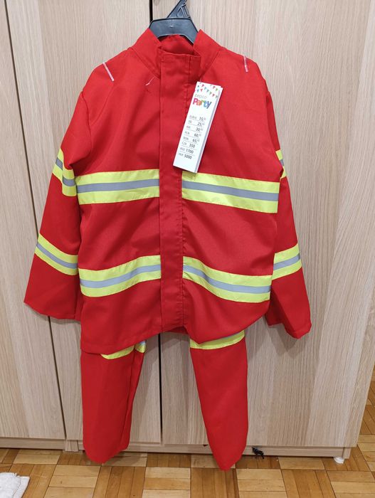 Strój strażaka - zestaw z czapką NOWY