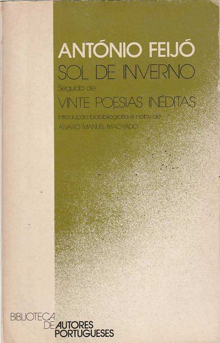Sol de inverno | Vinte poesias inéditas-António Feijó-INCM