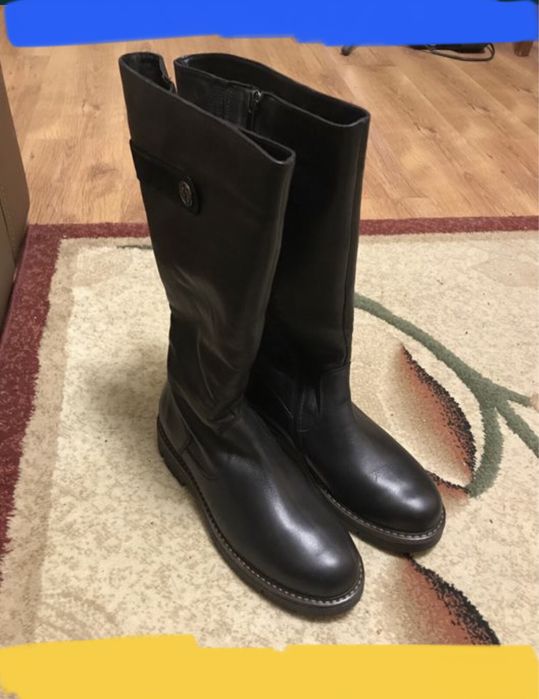 ‼️‼️Шкіряні сапожки, розмір 41, вдягнуті один раз,  1500 грн