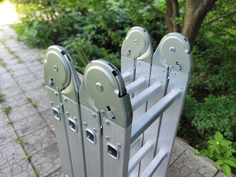 Лестница 4,7м Драбина Трансформер Алюминиевая 4×4 ступеней Новая