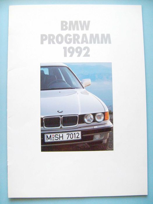 BMW Programm '92 - 3 E30 + E36, 5 E34 + M5, 7 E32, 8 E31 / prospekt