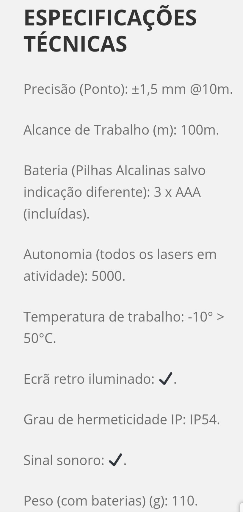 Medidor Laser de distâncias