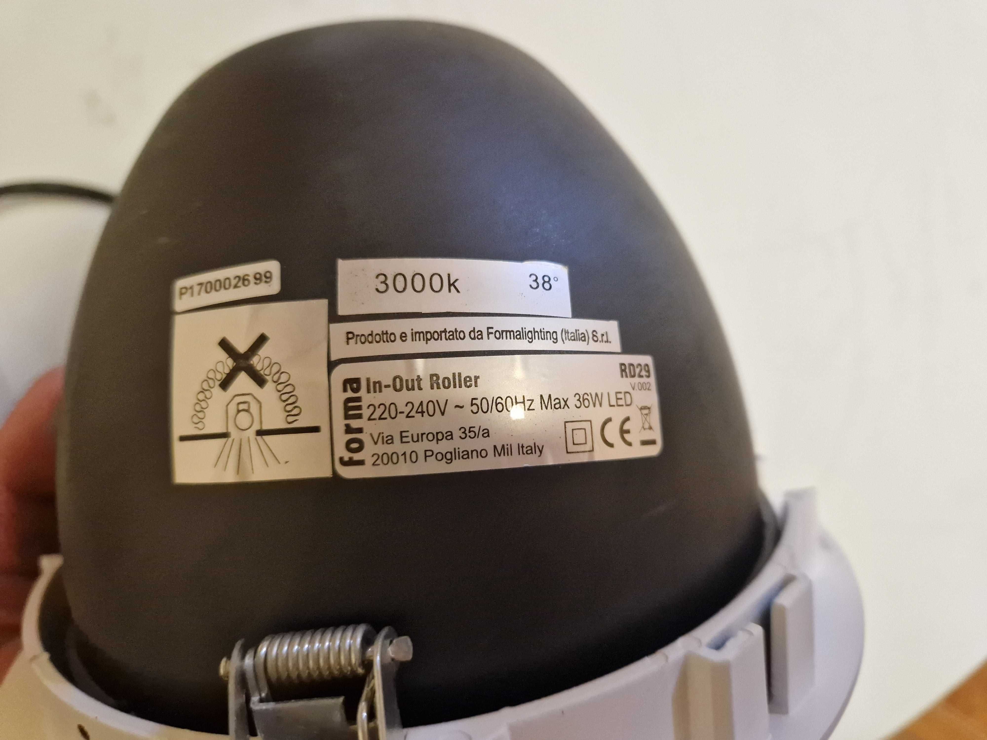 Lampa LED Podtynkowa  Oprawa oświetlenie Sklepowe 36W 3000K +Zasilacz