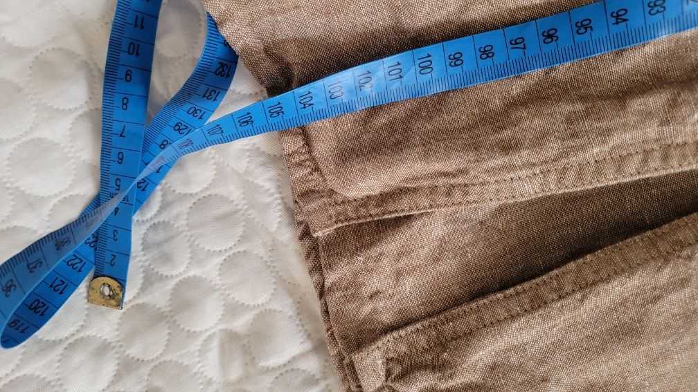Lniana sukienka Mango XS-S
