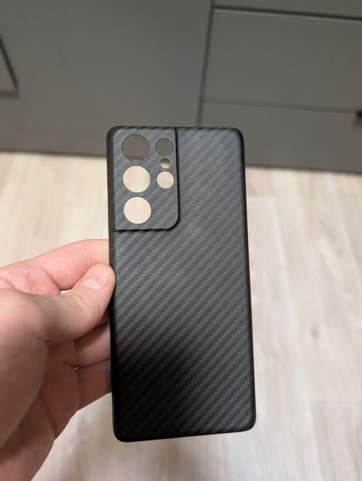 Чехол карбон для Samsung S21 ultra