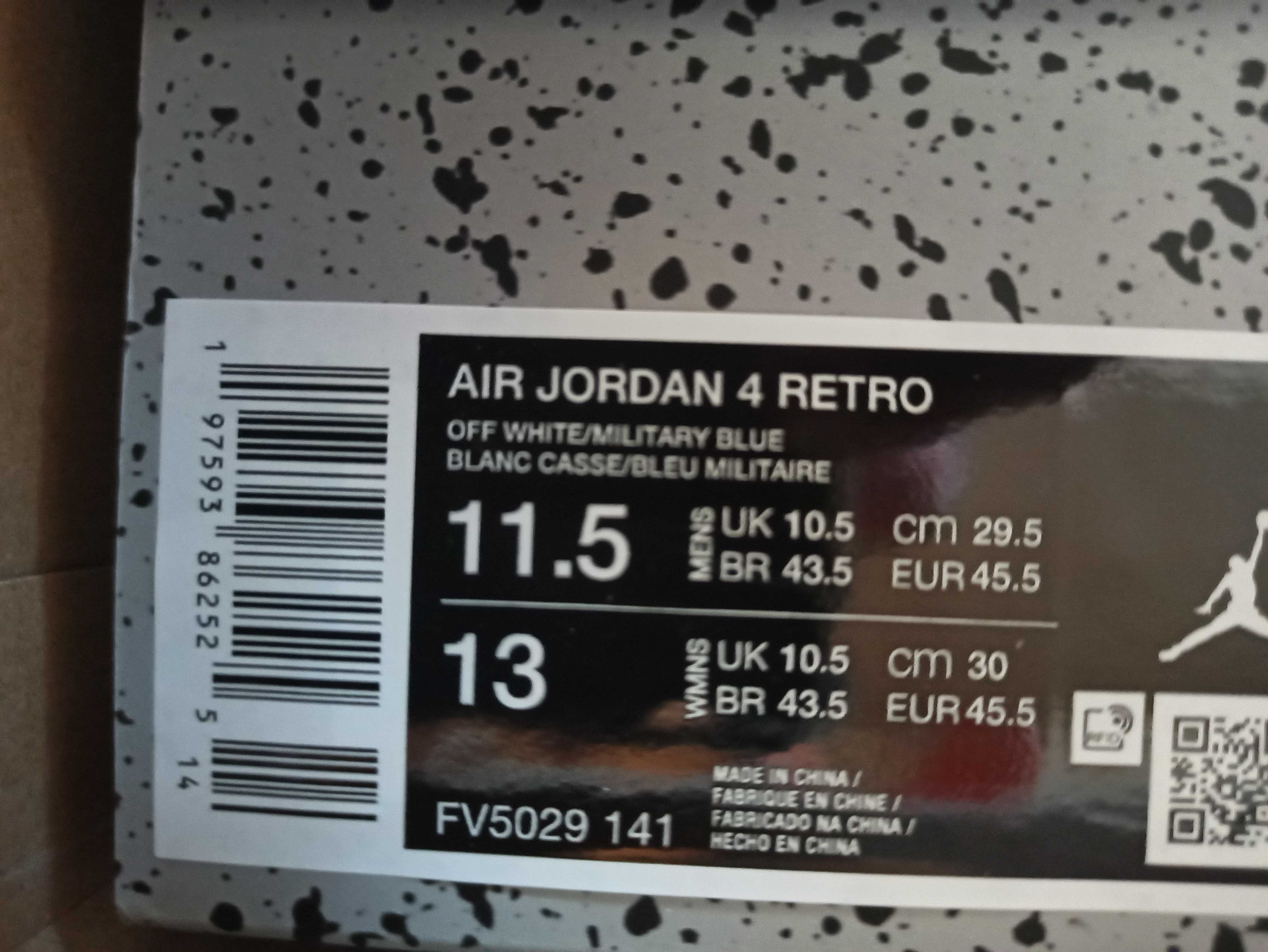 (r. 45,5 /US11,5) Nike Jordan 4 Retro Military Blue (2024) FV5029,-141