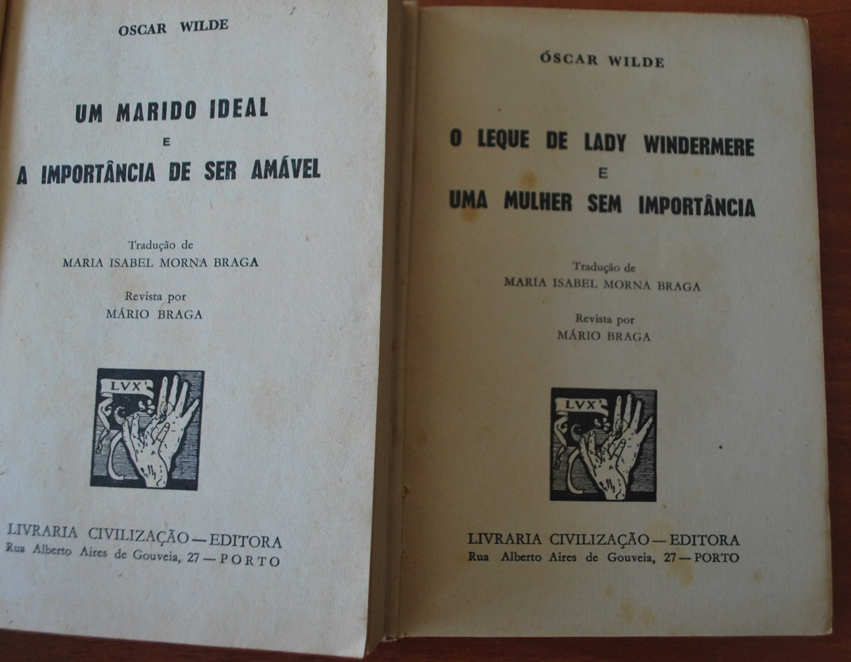 Oscar Wilde (Livros) - 1º Edições Ano 1963