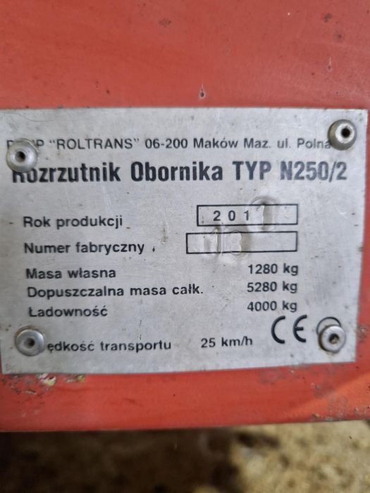 Rozrzutnik obornika 4 tony