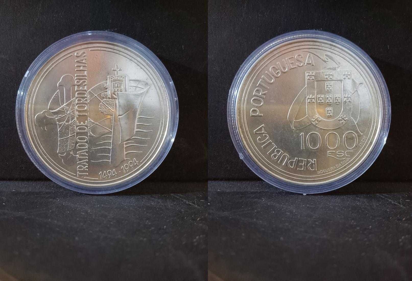 Portugal 6 moedas de 1000 escudos em prata