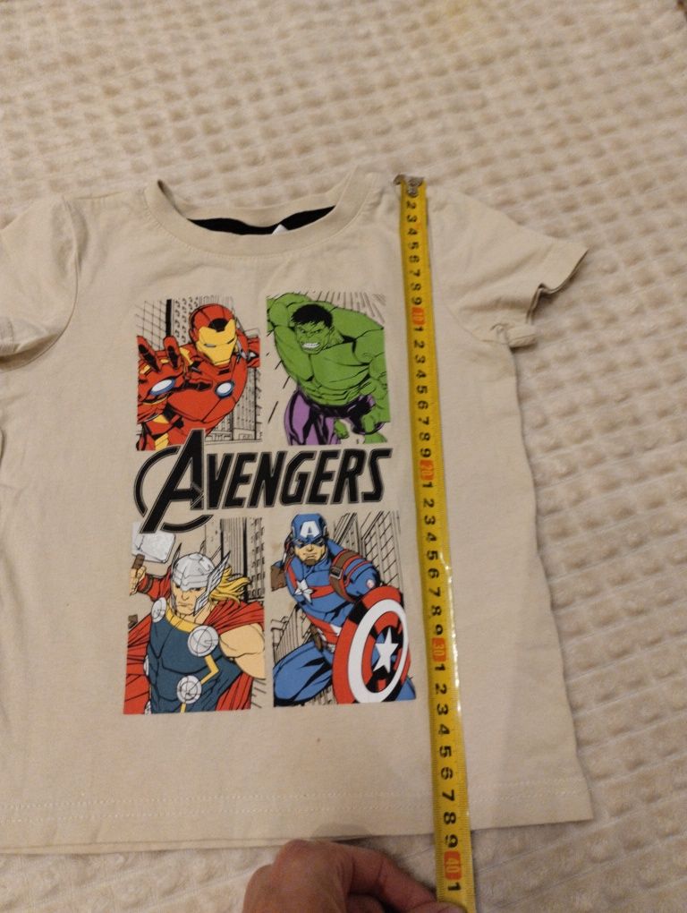2x t-shirt chłopięcy Batman i Avengers r.98/104