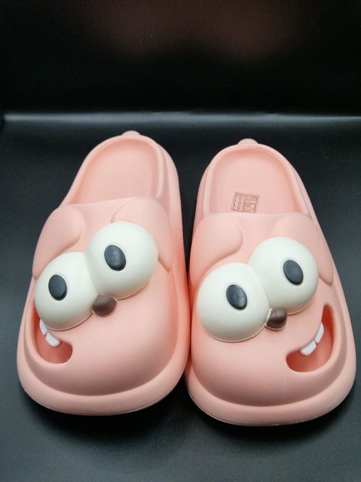 Klapki laczki damskie z oczami 38-39 różowe love pink śmieszne hit