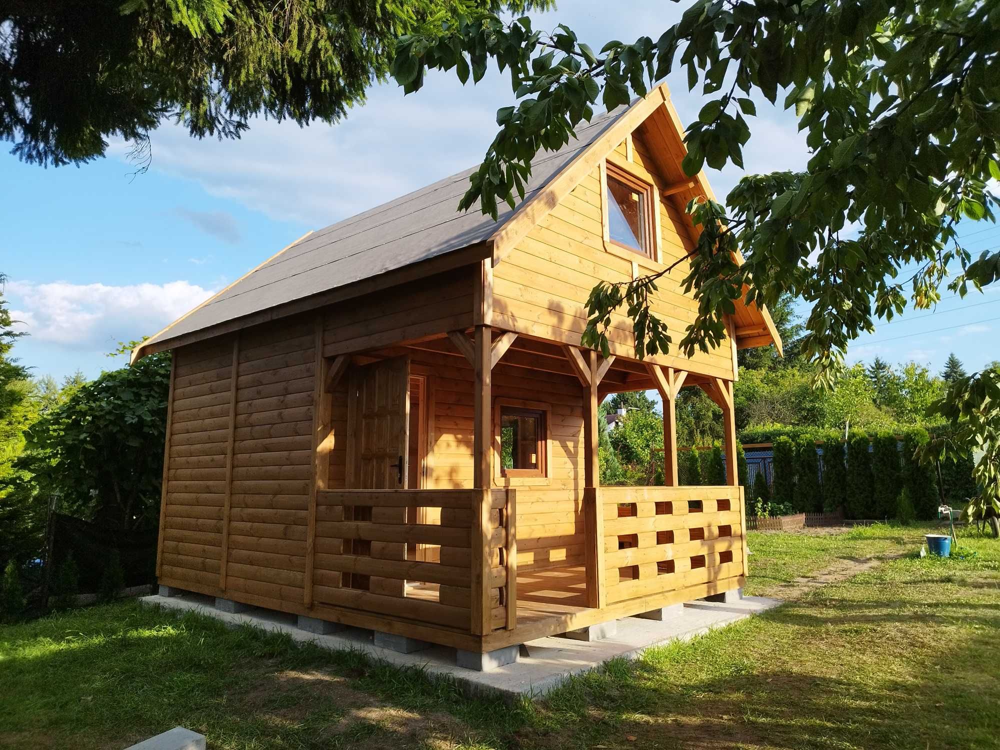 domek drewniany,letniskowy,ogrodowy,szkieletowy,poddasze,35m2, altana