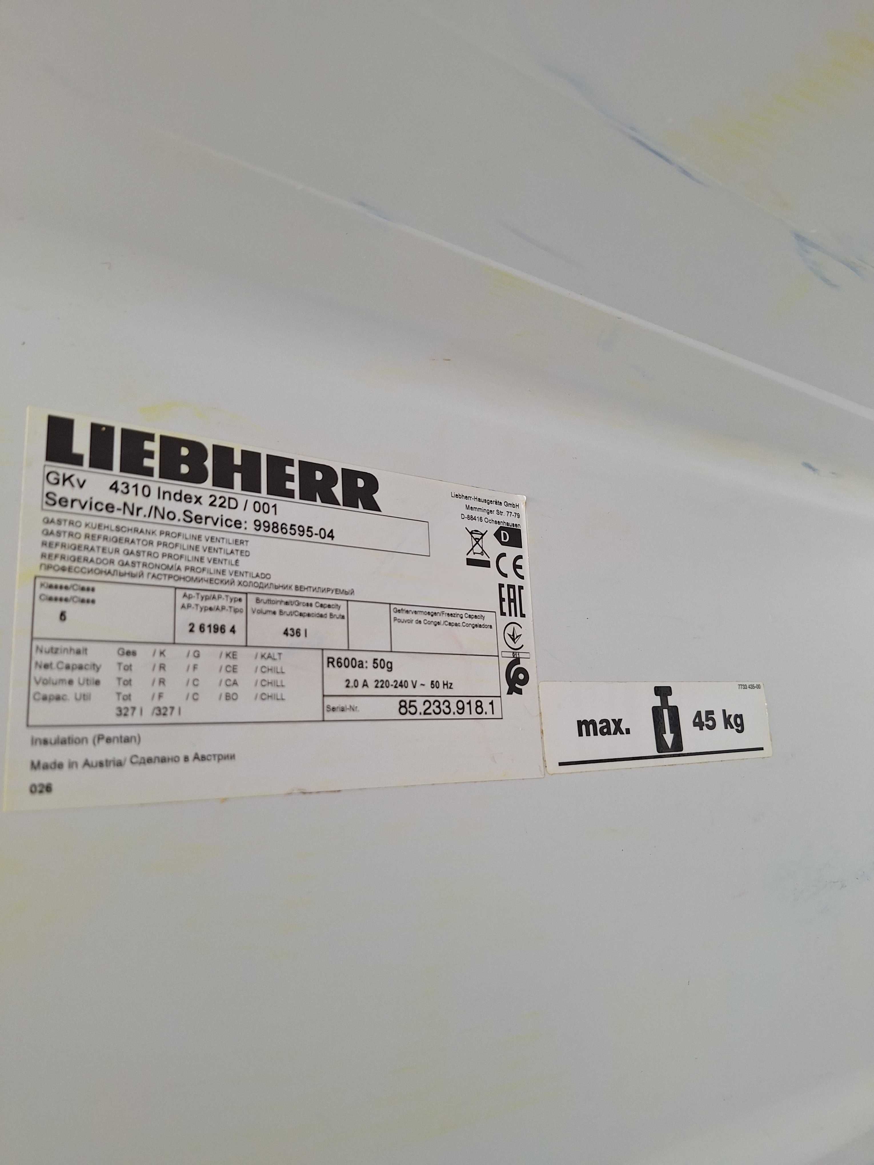 Szafa chłodnicza lodówka LIEBHERR GKv 4310