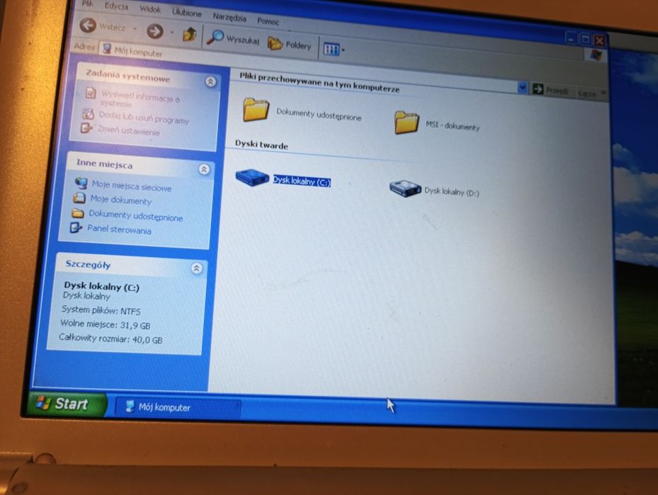 Notebook msi 10 cala