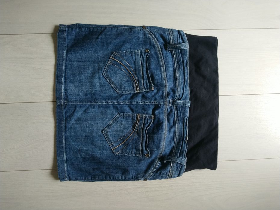 Джинсова спідниця для вагітних 38 розмір