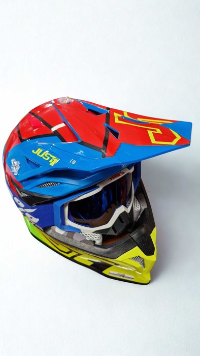 Kask Motocyklowy Cross Quad z Homologacją ROZMIAR M L XL GOGLE GRATIS