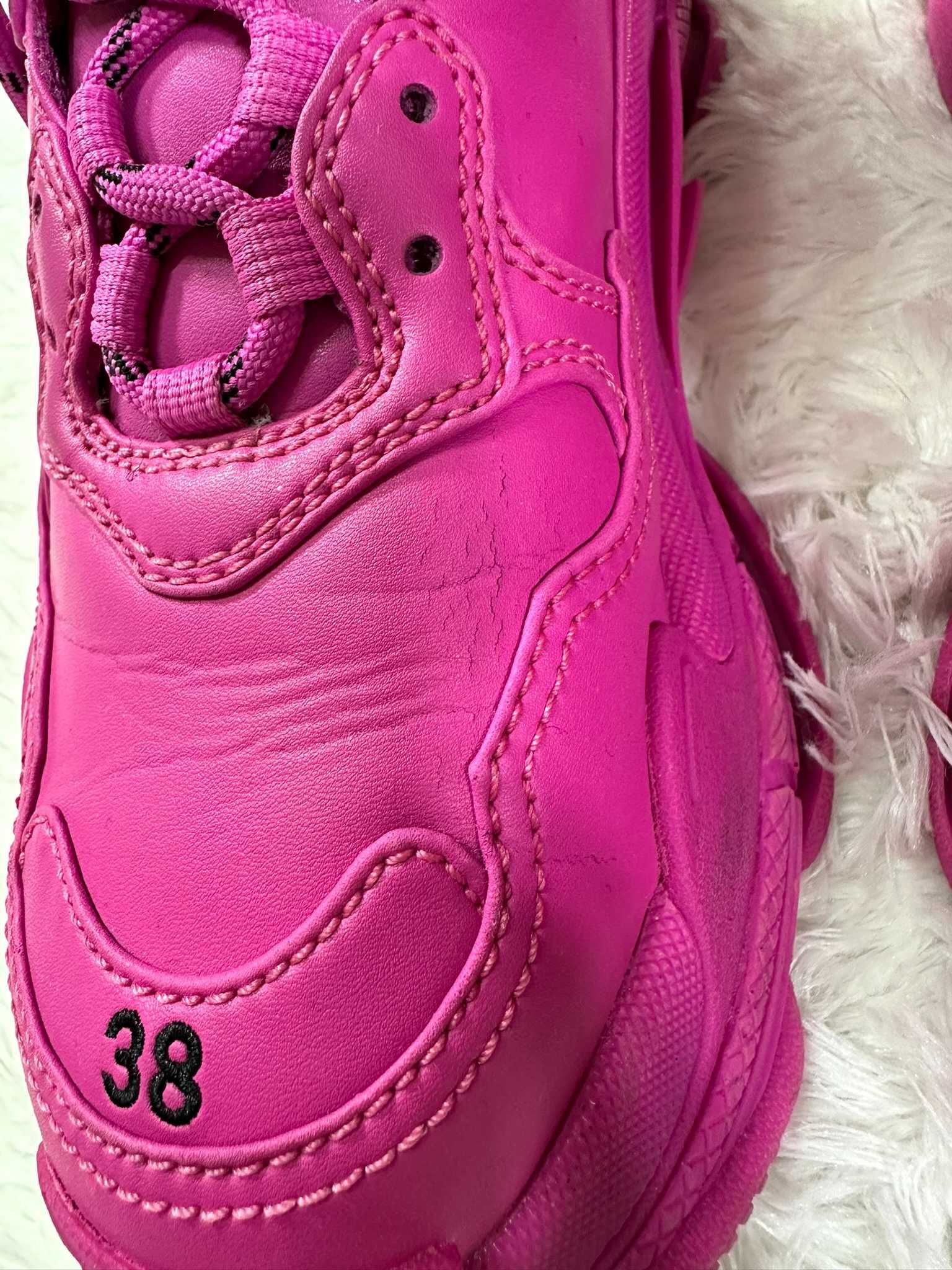 Oryginalne Buty Balenciaga Triple S Różowe