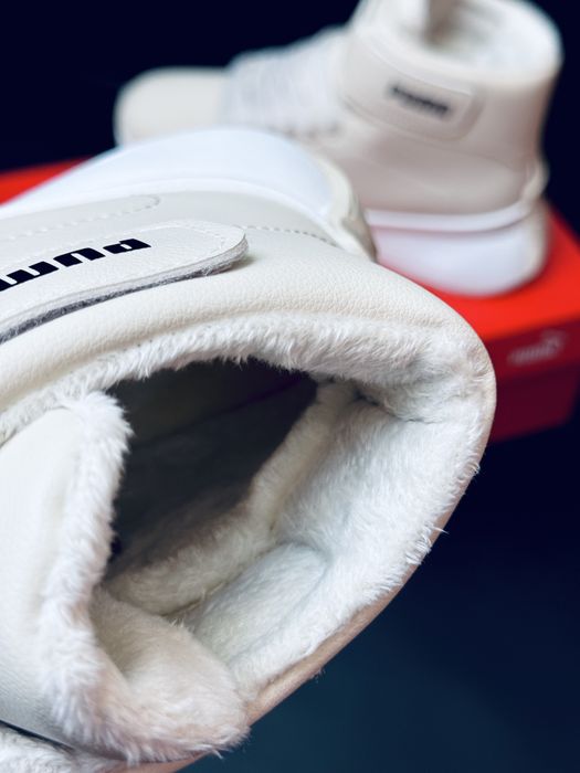 Скидка три дня! Зимние Кожаные кроссовки Пума / красовки Puma / Зима