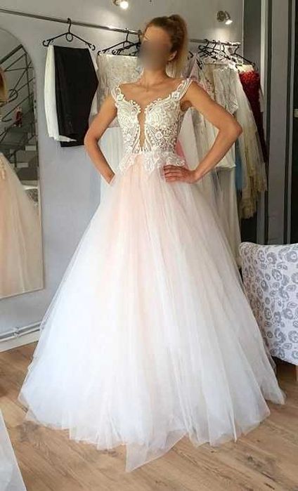 Suknia ślubna wysoka kobieta niepowtarzalna sukienka r38 36 40