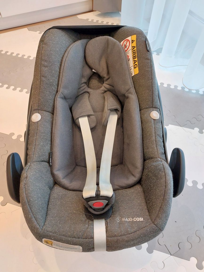 Maxi Cosi Pebble Plus sparkling grey fotelik-nosidełko + baza 2way fix