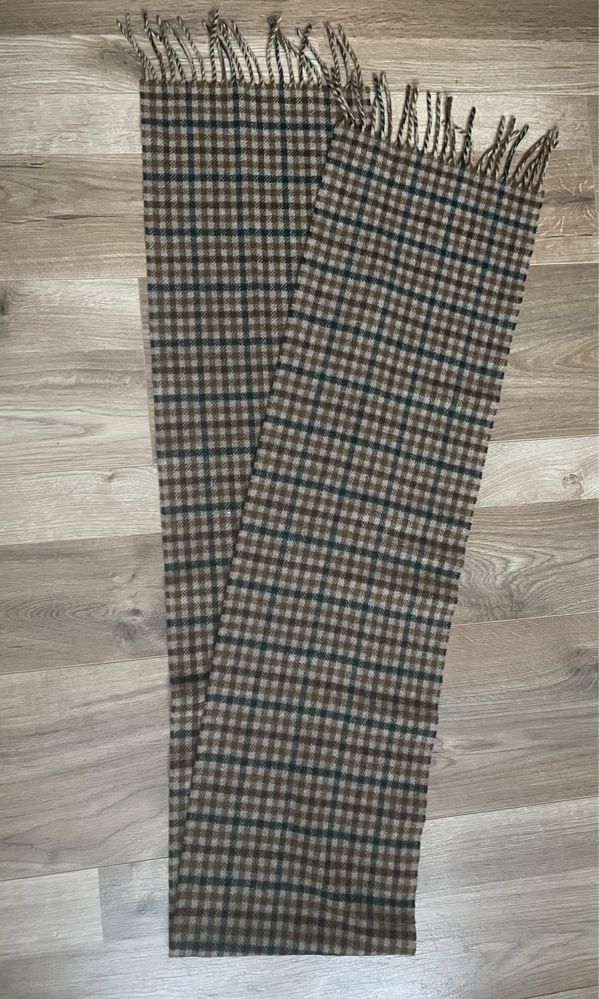 Szal w kratę jesień/zima 100% wełna/wool
