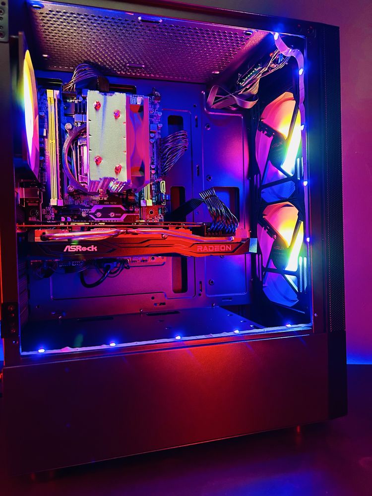 Komputer Do Gier Gamingowy RGB Intel I7 6X3,7Ghz RX6700XT 32GB DDR4 M2