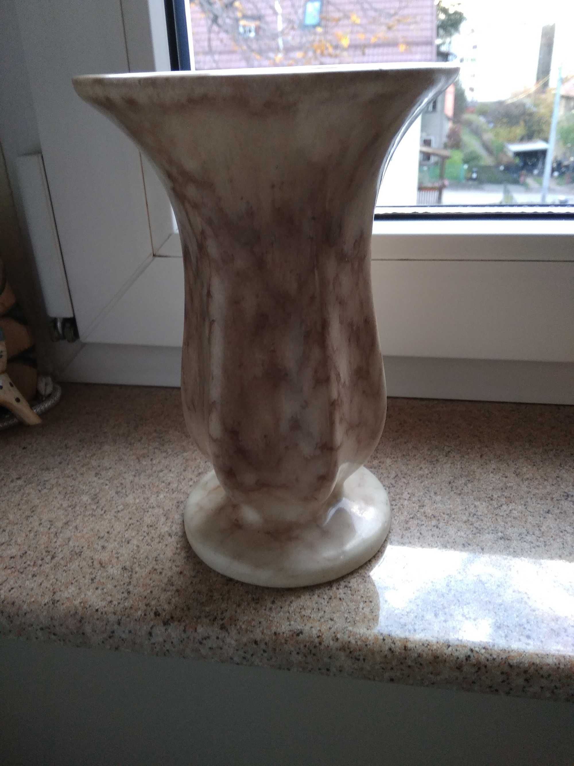 Niemiecka porcelana Piękny stary wazon "marmurkowy"Strehla Keramik NRD