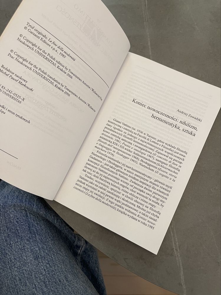 Gianni Vattimo Koniec nowoczesności