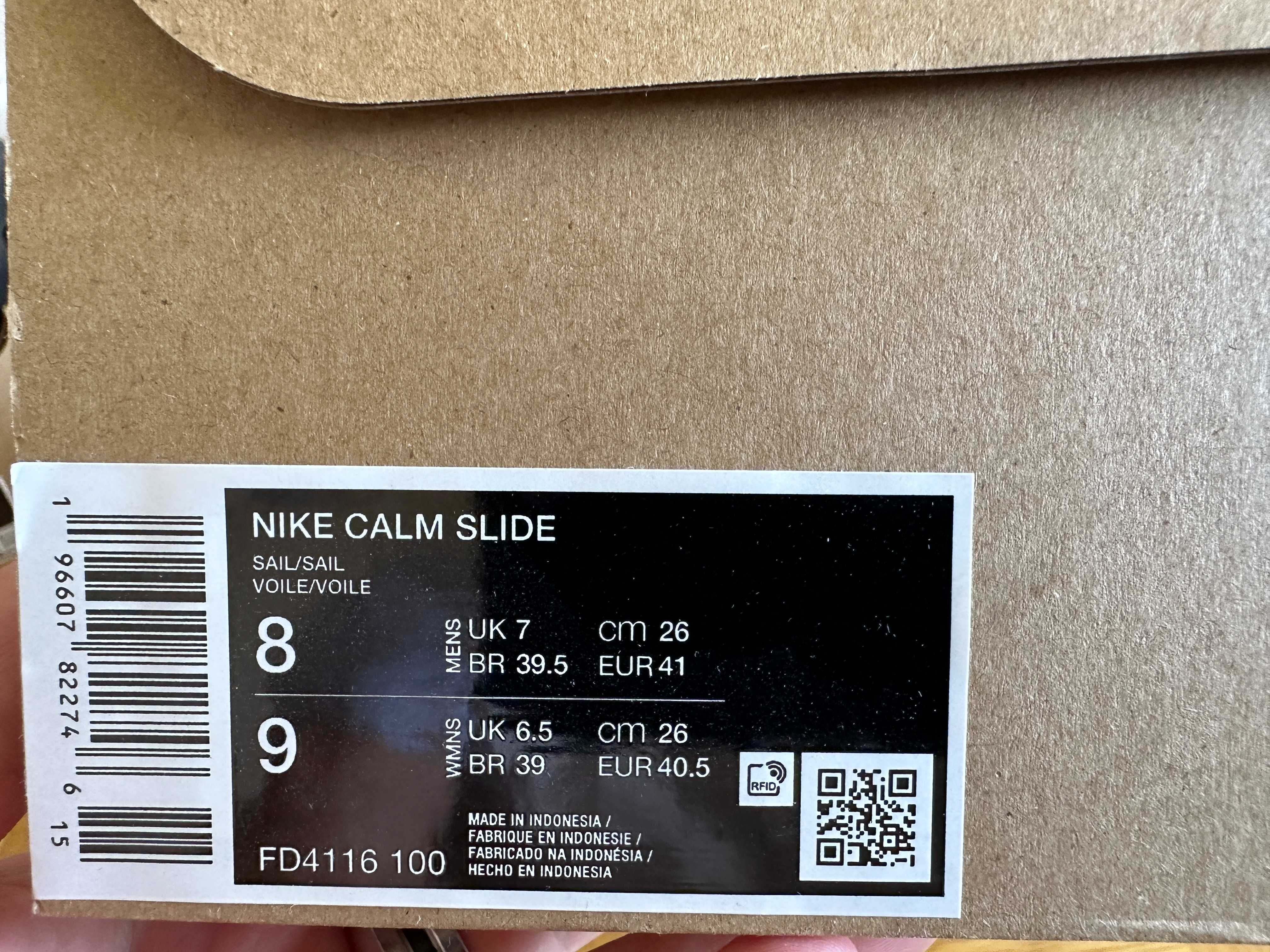 Шльопанці Nike Calm Slide	тапочки FD4116-100