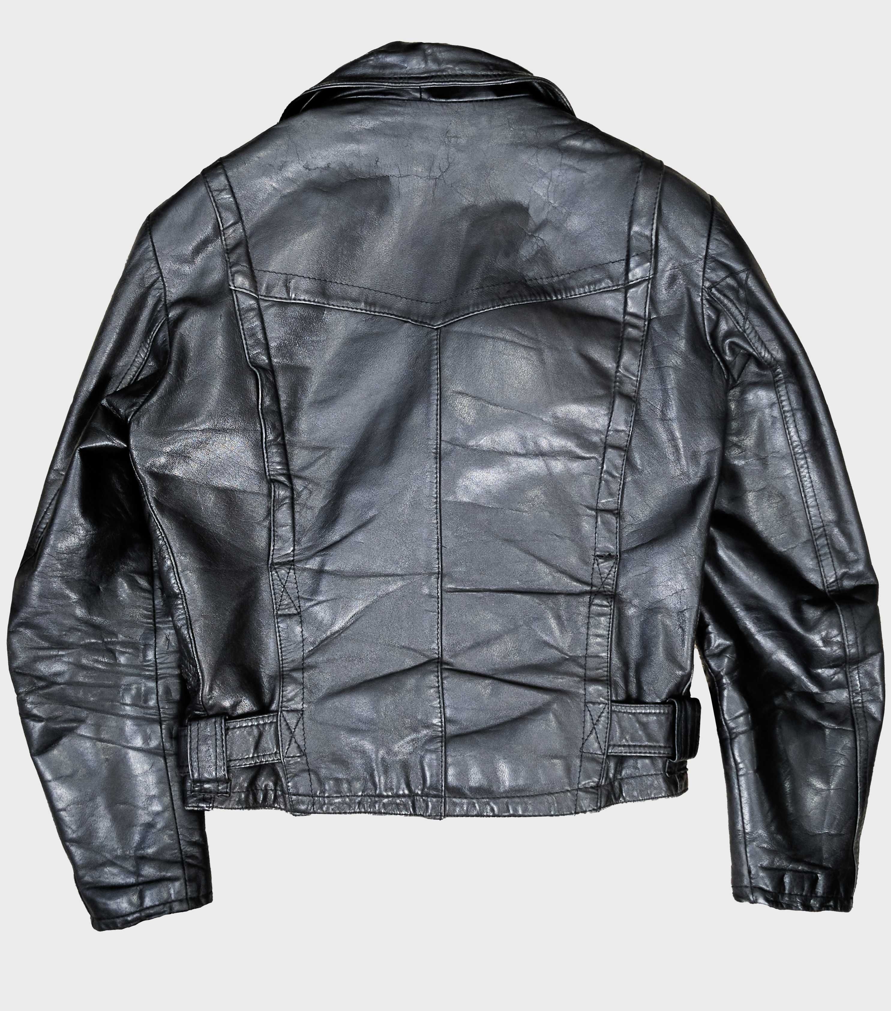 1970-х Редкая винтажная мужская черная кожаная куртка косуха