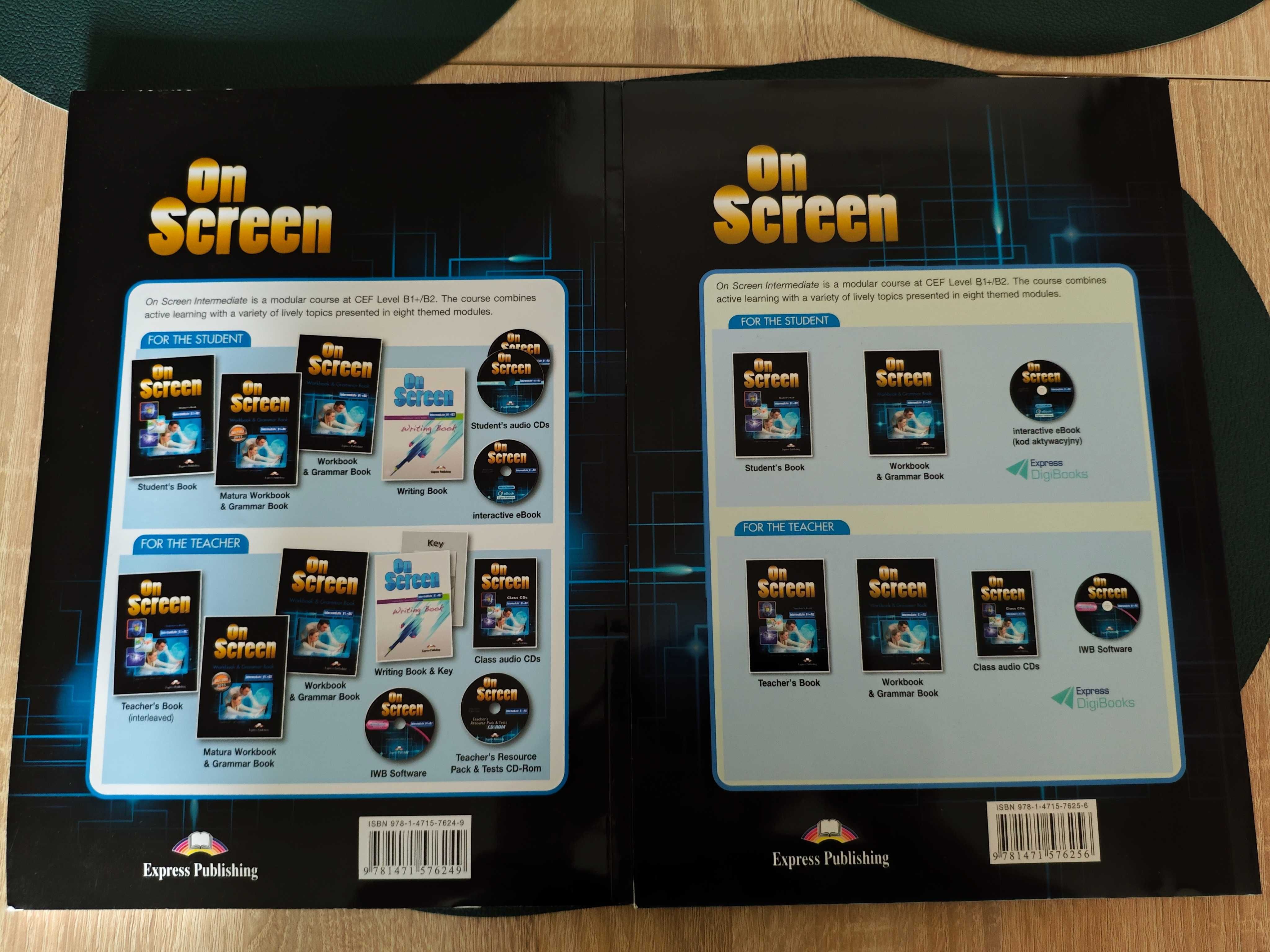 ON SCREEN Intermediate (B1+/B2) Podręcznik z kodem + zeszyt ćwiczeń.