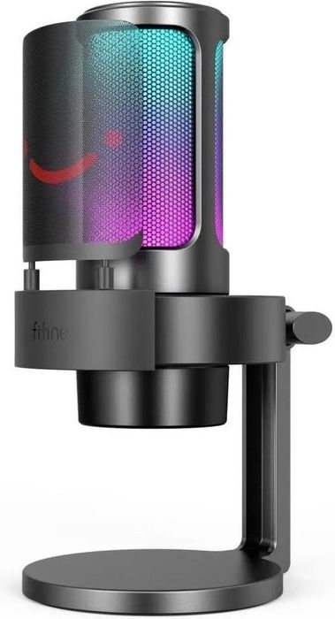 Fifine a8 микрофон для ПК стримов подкастов с Rgb и pop фильтром