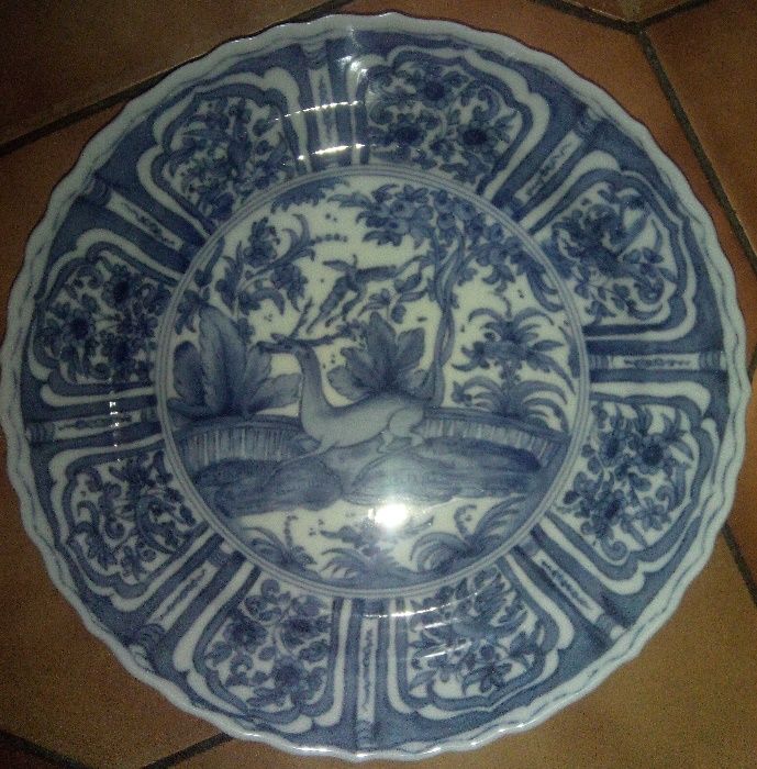 Par Pratos porcelana chinesa Dinastia Ming