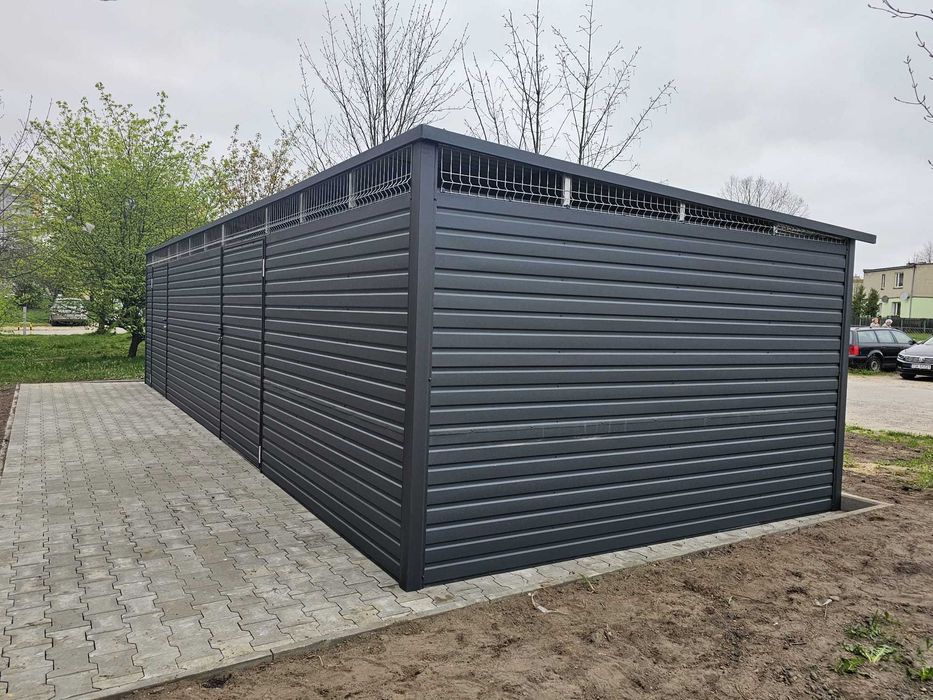 Wiata śmietnikowa 10x3,5m, producent, Szybka Realizacja, transport