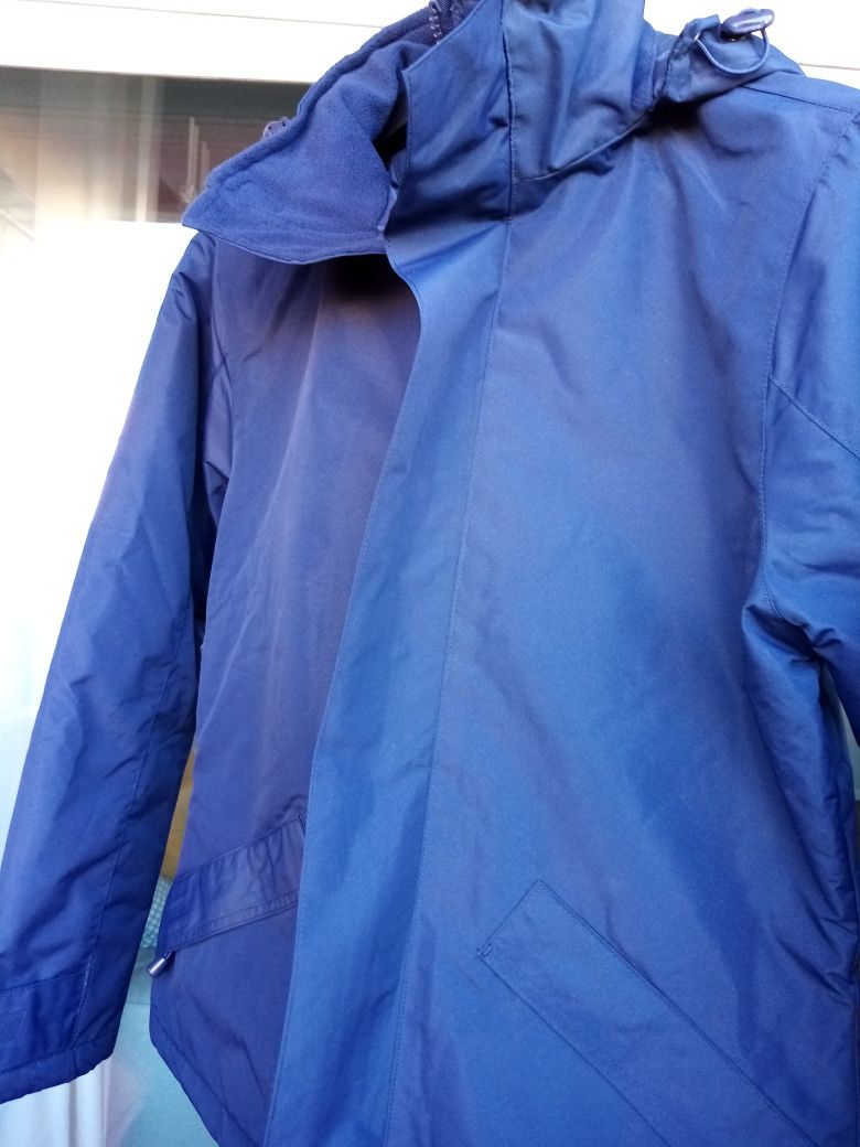 Parkas impermeável, acolchoada, micropolar, azul escuro, mulher e home