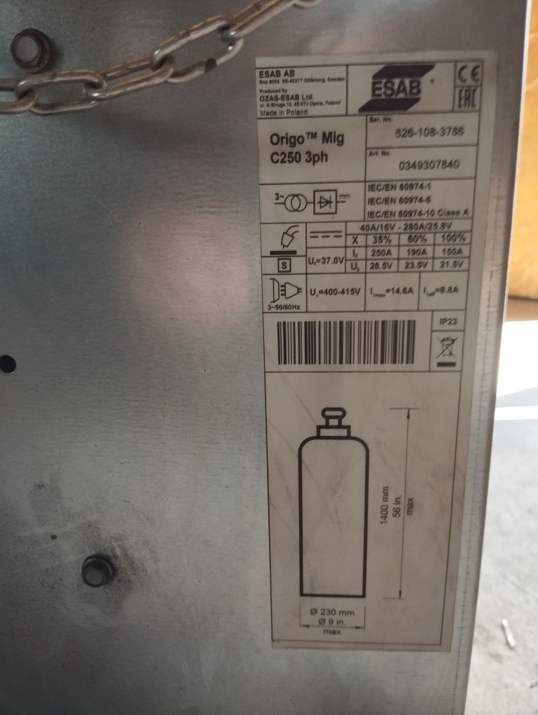 Spawarka migomat esab 250