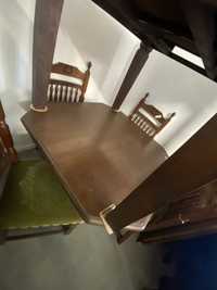 Stół dębowy +4 krzesła