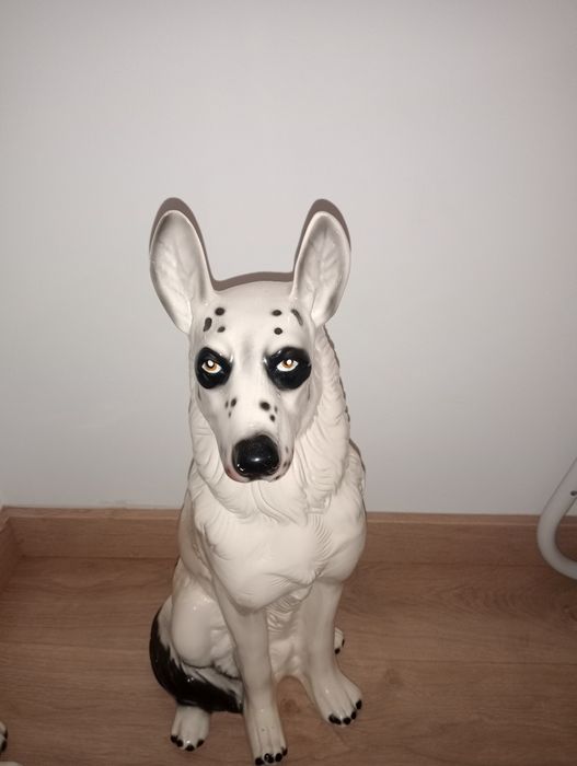 Conjunto de cães decorativos em loiça – vintage e em ótimo estado